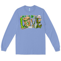 Colony Blue St Patricks love nurse Long Sleeve Tee - RacoonDesign