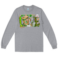 Heather Grey St Patricks love nurse Long Sleeve Tee - RacoonDesign