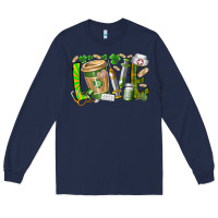 Navy St Patricks love nurse Long Sleeve Tee - RacoonDesign