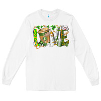 White St Patricks love nurse Long Sleeve Tee - RacoonDesign