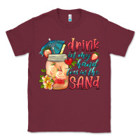 Burgundy drink in my hand toes in the sand Classic Tee - HRA Design Shop