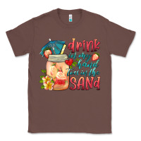 Chestnut drink in my hand toes in the sand Classic Tee - HRA Design Shop