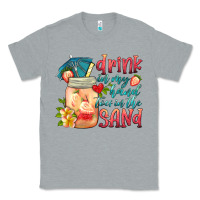 Heather Grey drink in my hand toes in the sand Classic Tee - HRA Design Shop