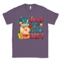 Lavender drink in my hand toes in the sand Classic Tee - HRA Design Shop