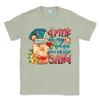 Matcha drink in my hand toes in the sand Classic Tee - HRA Design Shop