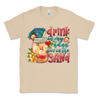 Mushroom drink in my hand toes in the sand Classic Tee - HRA Design Shop