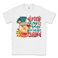 White drink in my hand toes in the sand Classic Tee - HRA Design Shop