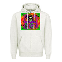 Oatmeal Heather momster Zipper Hoodie - BundleAndBundleShop