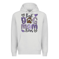 Dove Grey best dog mom ever Premium Hoodie - MaliasSmallBusiness