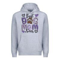 Heather Grey best dog mom ever Premium Hoodie - MaliasSmallBusiness