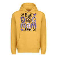 Mustard best dog mom ever Premium Hoodie - MaliasSmallBusiness