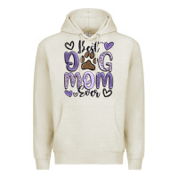 Oatmeal Heather best dog mom ever Premium Hoodie - MaliasSmallBusiness