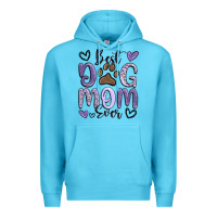 Ocean Blue best dog mom ever Premium Hoodie - MaliasSmallBusiness
