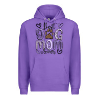 Purple best dog mom ever Premium Hoodie - MaliasSmallBusiness