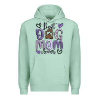 Seafoam best dog mom ever Premium Hoodie - MaliasSmallBusiness