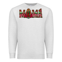 Oatmeal Heather mama floral aztec leopard Premium Sweatshirt - Jasminsmagicworld