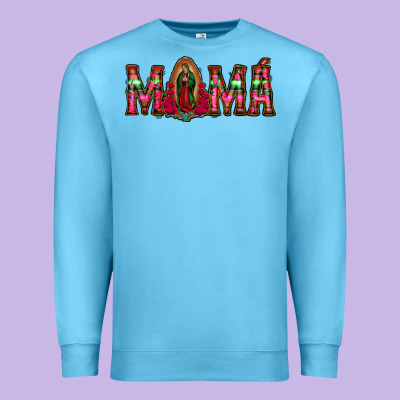 Mama Floral Aztec Leopard Premium Sweatshirt Designed By Jasminsmagicworld