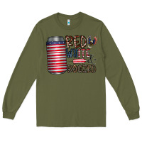 Army Green red white  boozed Long Sleeve Tee - CowhideDigitalArt