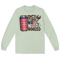 Matcha red white  boozed Long Sleeve Tee - CowhideDigitalArt