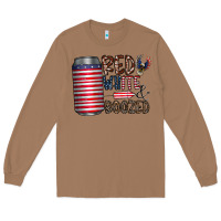 Toasted Coconut red white  boozed Long Sleeve Tee - CowhideDigitalArt