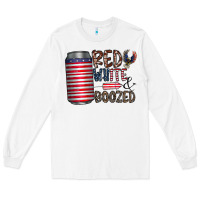 White red white  boozed Long Sleeve Tee - CowhideDigitalArt