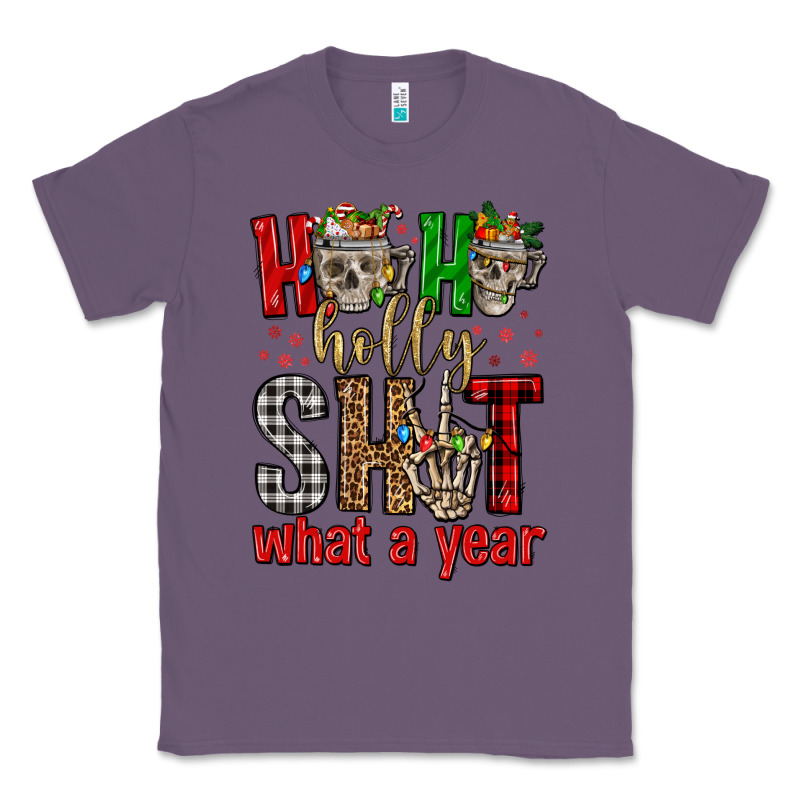 Ho Ho Holly Shit What A Year Classic Tee by FaDigitalArtStudio | Teevron