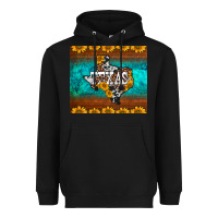 Black sunflowers cowhide leopard texas map Heavyweight Hoodie - BarkalooDesign