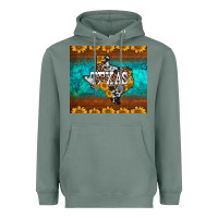 Sage sunflowers cowhide leopard texas map Heavyweight Hoodie - BarkalooDesign