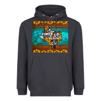 Smoke sunflowers cowhide leopard texas map Heavyweight Hoodie - BarkalooDesign