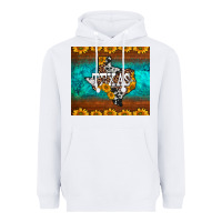 White sunflowers cowhide leopard texas map Heavyweight Hoodie - BarkalooDesign