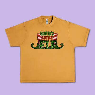 Santa's Cutest Elf Christmas Urban Heavy Tee Designed By Ranaportraitstore