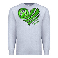 Heather Grey mental health awareness heart Premium Sweatshirt - Jasminsmagicworld