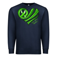 Navy mental health awareness heart Premium Sweatshirt - Jasminsmagicworld