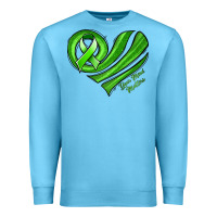 Ocean Blue mental health awareness heart Premium Sweatshirt - Jasminsmagicworld