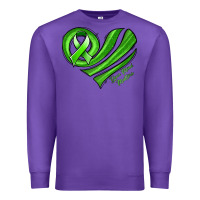 Purple mental health awareness heart Premium Sweatshirt - Jasminsmagicworld