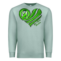 Seafoam mental health awareness heart Premium Sweatshirt - Jasminsmagicworld