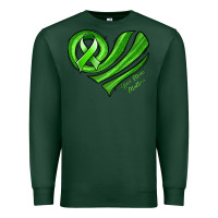 Sports Green mental health awareness heart Premium Sweatshirt - Jasminsmagicworld