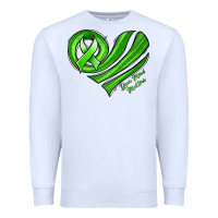 White mental health awareness heart Premium Sweatshirt - Jasminsmagicworld