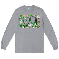 Heather Grey st.patricks love nurse Long Sleeve Tee - RacoonDesign