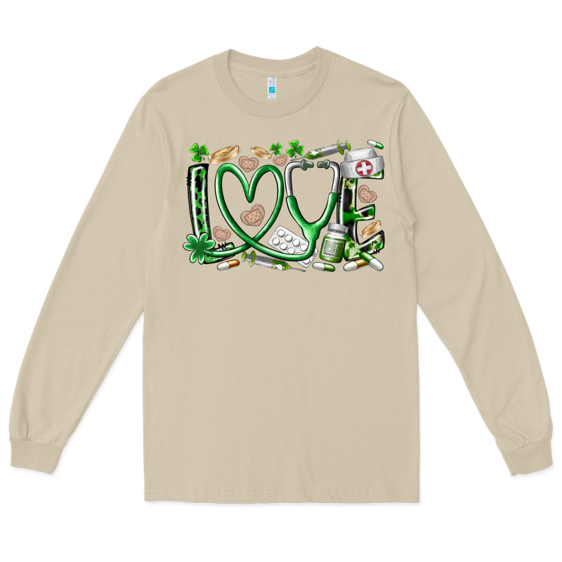 St.patricks Love Nurse Long Sleeve Tee by RacoonDesign | Teevron