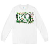 White st.patricks love nurse Long Sleeve Tee - RacoonDesign