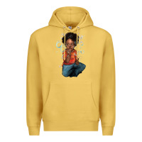 Antique Gold afro black boy Premium Hoodie - NancyCooperArtShop