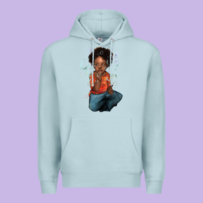 Afro Black Boy Premium Hoodie Designed By Nancycooperartshop