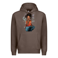 Coffee afro black boy Premium Hoodie - NancyCooperArtShop