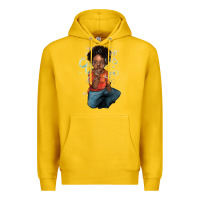 Lemon afro black boy Premium Hoodie - NancyCooperArtShop