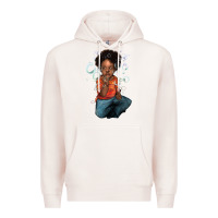 Pale Pink afro black boy Premium Hoodie - NancyCooperArtShop