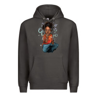 Smoke afro black boy Premium Hoodie - NancyCooperArtShop