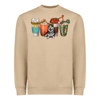 Mushroom alaskan husky dog coffee cups Heavyweight Sweatshirt - texasbilliewilder