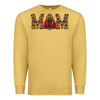 Antique Gold mom lady of guadalupe  serape sunflower Premium Sweatshirt - Jasminsmagicworld