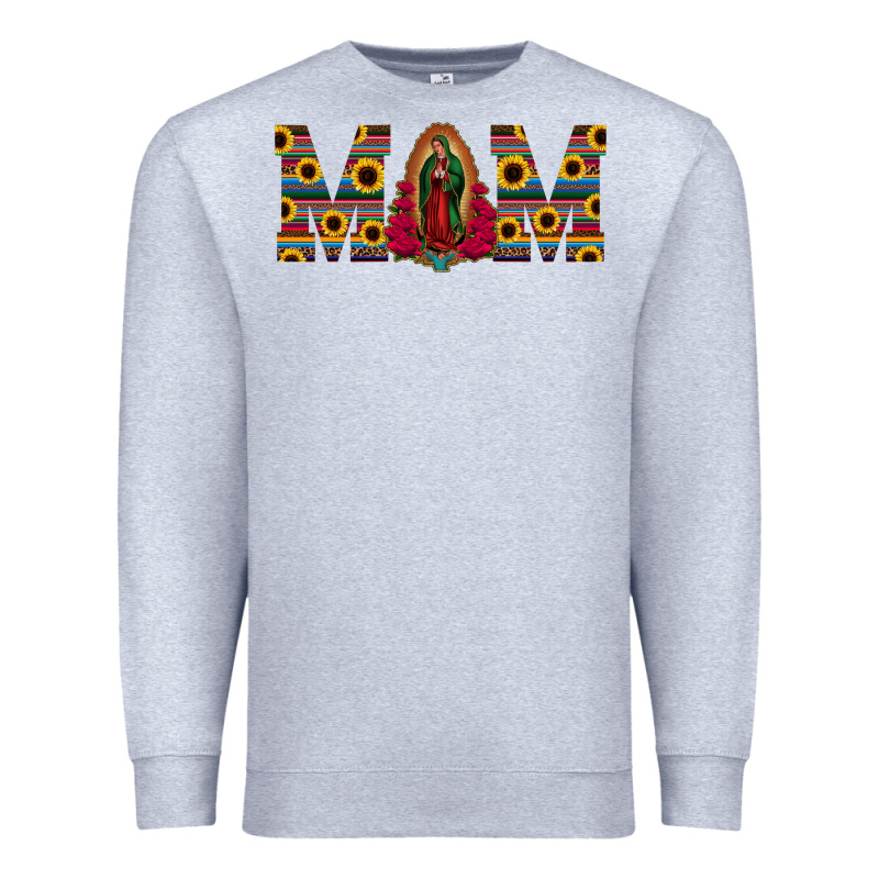 Mom Lady Of Guadalupe  Serape Sunflower Premium Sweatshirt by Jasminsmagicworld | Teevron